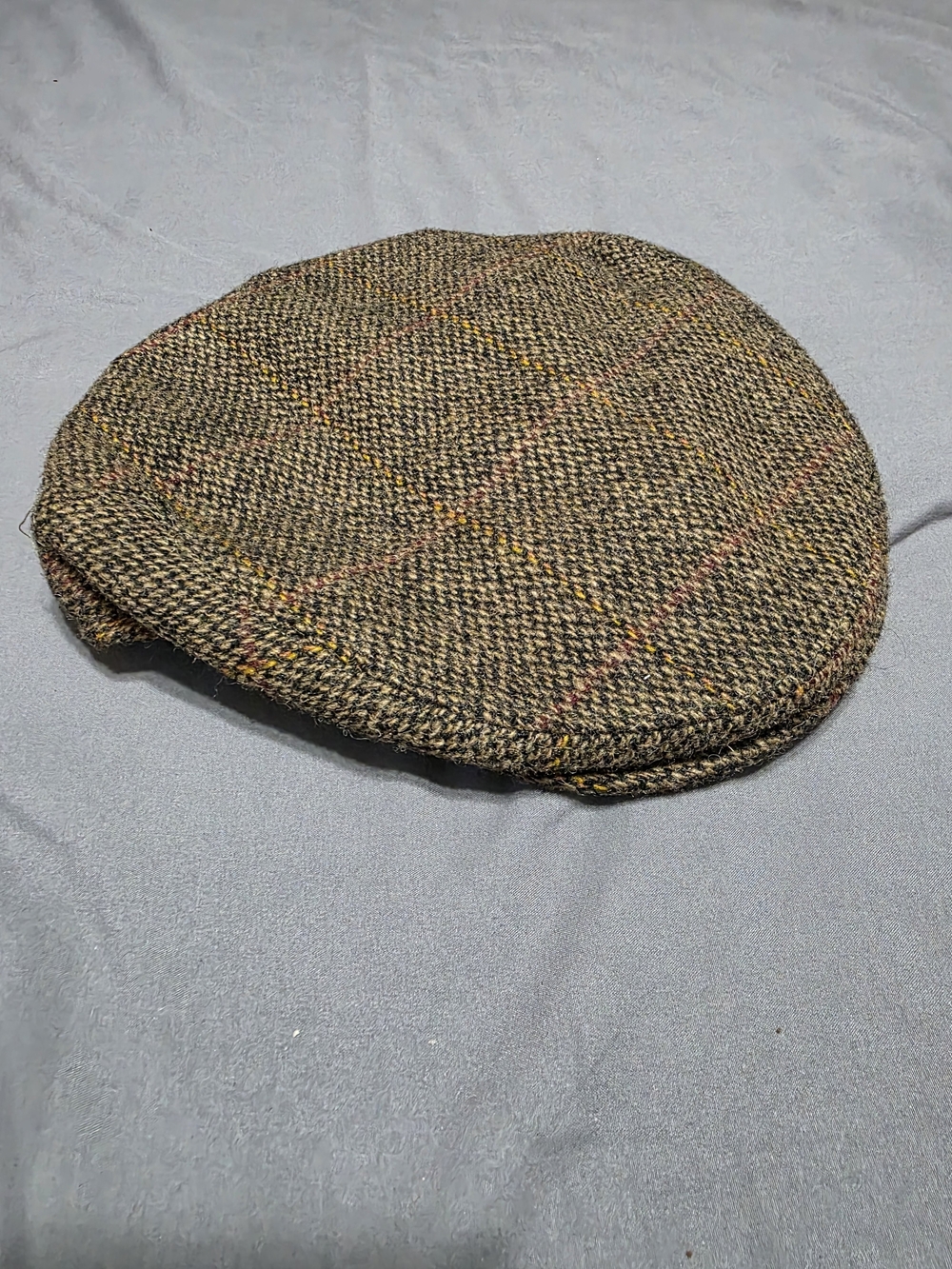 Brown Tweed Flat Cap — Men's Classic Driver Hat